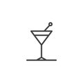 Cocktail glass line icon Royalty Free Stock Photo