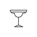 Cocktail glass line icon Royalty Free Stock Photo