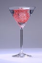 Cocktail Glass with Red Mesh