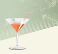 Cocktail glass - retro style