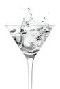 Cocktail Glass With Splash Motion