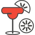 Cocktail glass vector icon isolated Royalty Free Stock Photo
