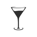 Cocktail Glass Silhouette Design Royalty Free Stock Photo