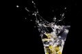 Cocktail glass water splash Royalty Free Stock Photo