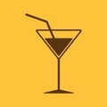 The cocktail icon. Drink and party, alcohol symbol. Flat Royalty Free Stock Photo