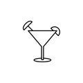 cocktail icon. Element of simple icon for websites, web design, mobile app, info graphics. Thin line icon for website design and d