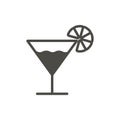 Cocktail icon vector. Glass drink symbol. Trendy flat ui sign design. Coctail graphic pictogram for Royalty Free Stock Photo