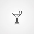 Cocktail vector icon sign symbol Royalty Free Stock Photo