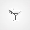 Cocktail vector icon sign symbol Royalty Free Stock Photo