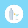 Cocktail vector icon sign symbol Royalty Free Stock Photo