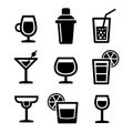 Cocktail Icons Set