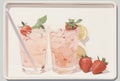 Juice drink beverage fruit refreshment food strawberry ice background summer fresh healthy cocktail