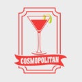 Cocktail margarita glass design, Royalty Free Stock Photo