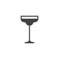 Cocktail margarita glass vector icon Royalty Free Stock Photo