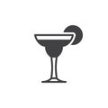 Cocktail margarita icon vector, filled flat sign