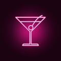 cocktail Margarita neon icon. Elements of web set. Simple icon for websites, web design, mobile app, info graphics Royalty Free Stock Photo