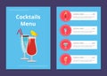 Cocktail Menu Advertisement Poster with Prices Royalty Free Stock Photo