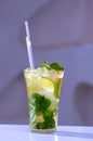 Cocktail mohito with mint and lime
