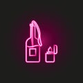 cocktail, Molotov, gang, criminal neon style icon. Simple thin line, outline  of mafia icons for ui and ux, website or Royalty Free Stock Photo