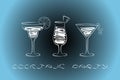 Cocktail party design menu background.