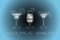 Cocktail party design menu background. Royalty Free Stock Photo