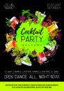 Cocktail party poster design. Royalty Free Stock Photo