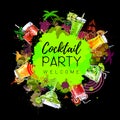 Cocktail party poster design Royalty Free Stock Photo