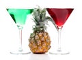Cocktail and pineapple Royalty Free Stock Photo