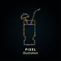 Cocktail - pixel illustration.