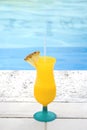 Cocktail at the pool Royalty Free Stock Photo