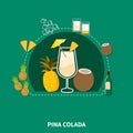 Cocktail Recipe Template Royalty Free Stock Photo