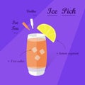 Cocktail Recipe, Vector Royalty Free Stock Photo