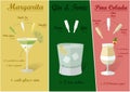 Cocktail Recipes, Vector