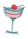 Cocktail refreshment drink sticker design Royalty Free Stock Photo