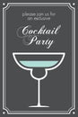 Cocktail retro poster Royalty Free Stock Photo