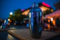 Cocktail shaker on a bar