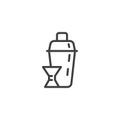 Cocktail Shaker line icon