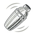 Cocktail shaker vector vintage isolated object
