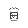 Cocktail shot line icon