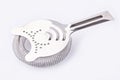 Cocktail strainer,  tool of the bartender on white background. Royalty Free Stock Photo