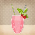 Cocktail strawberry background for menu