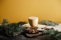 Cocktail on table covered with sugar Royalty Free Stock Photo