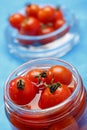 Cocktail tomatoes in jar