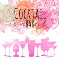 Cocktail triangle background Royalty Free Stock Photo