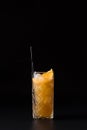 Cocktail tropical storm or hurricane isolated on a black background Royalty Free Stock Photo