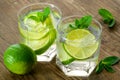 Cocktail - two cold mojitos