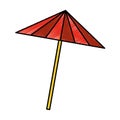 Cocktail umbrella isolated icon Royalty Free Stock Photo