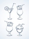 Cocktail. Vector drawing Royalty Free Stock Photo