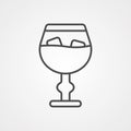 Cocktail vector icon sign symbol Royalty Free Stock Photo