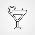 Cocktail vector icon sign symbol Royalty Free Stock Photo